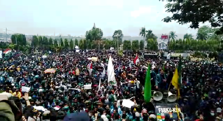 Demo UU Ciptaker di Lampung