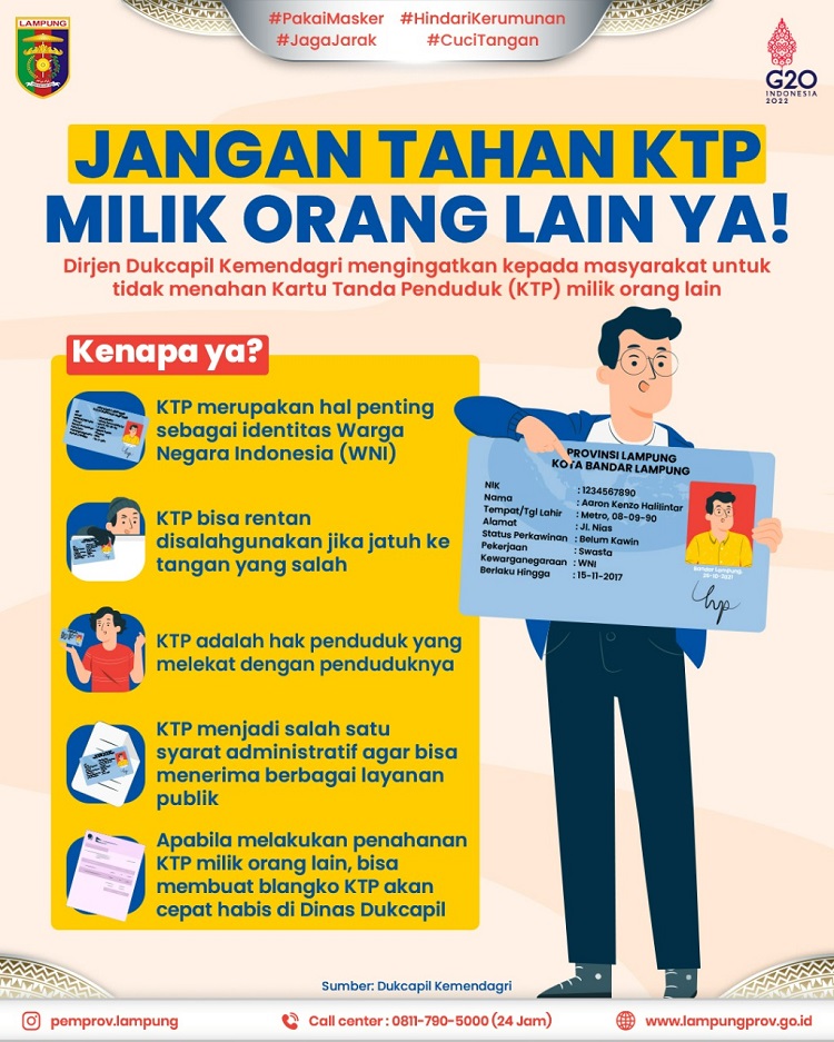 Jangan Tahan KTP Orang Lain