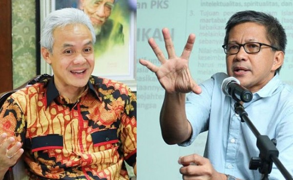 Ganjar Pranowo dan Rocky-Gerung